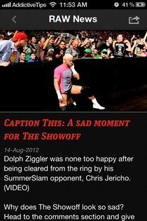 WWE iOS Nyheter