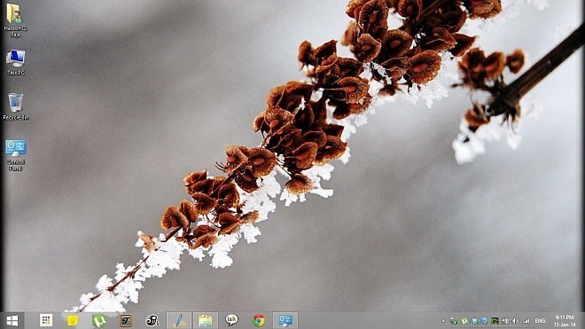 Ziemas dārza tēma operētājsistēmai Windows 8.1