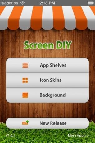 Ekran DIY Home iOS