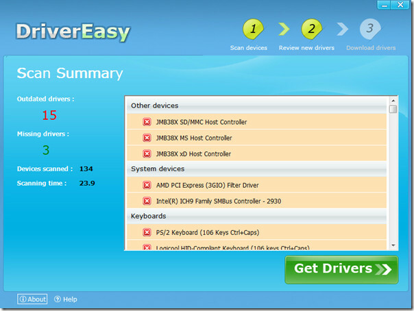Driver Easy Scanning