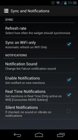 Nastavení Falcon-Pro-Beta-Android