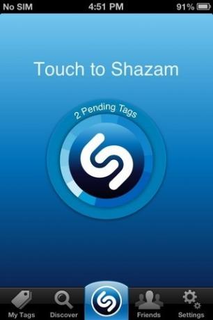 Shazam iOS bezsaistē