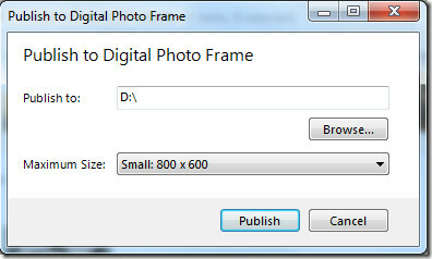 Objavite na digitalnom okviru za fotografije