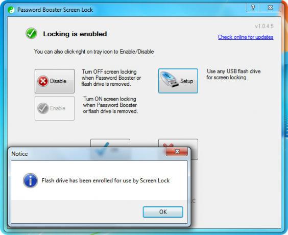 Lock Loos Screen zaključavanje - USB Flash Drive registriran