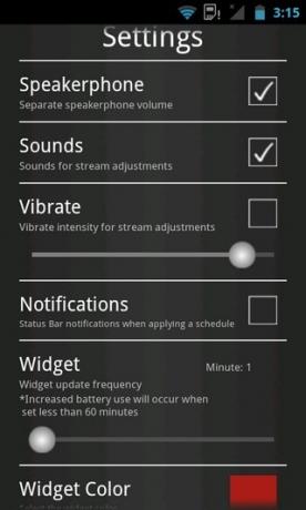 Configuración de control de audio para Android