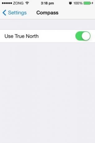 iOS 7 True North
