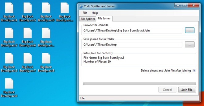 Разбить большие файлы. File Joiner. Input Separator to file names.