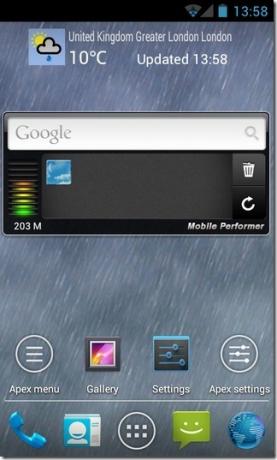 Sky-poveternostným LWP-Android-Sample1