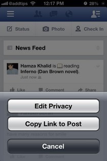 Privatnost na Facebooku iOS
