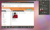 Muzyka Google w Ubuntu System Tray Menu dźwięku w Google Music Frame