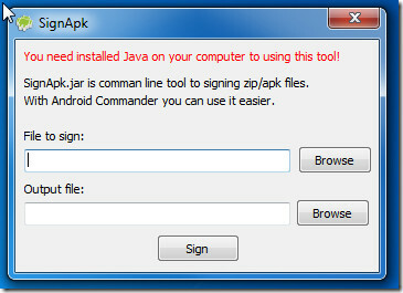 Android-Commander - Подпишете APK