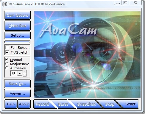 لقطة شاشة رئيسية لـ avacam