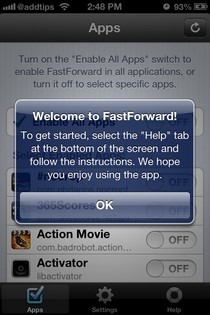 „FastForward iOS“ pasveikinimas