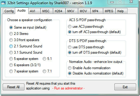audio codec di Windows 7