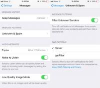 Hvordan filtrere uønsket SMS på iOS 11