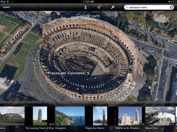 3D mapy Google Earth iOS