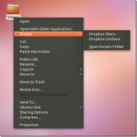 Dropbox Share Ubuntu Bağlam Menüsünden Dropbox ile Herhangi Bir Klasörü Senkronize Ediyor