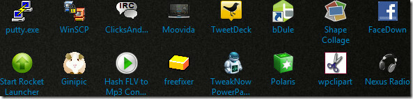 icone del desktop dopo la personalizzazione