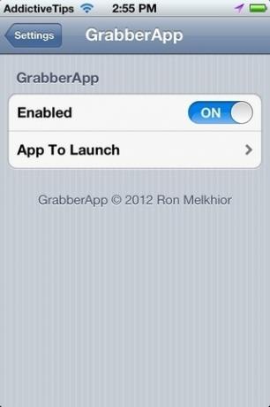 Configuración de GrabberApp