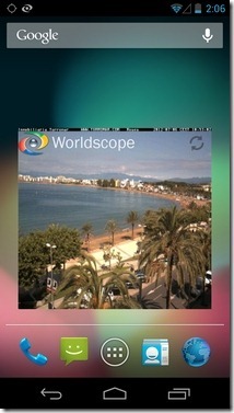 Worldscope-webbkameror-beta-4-Android-Widget