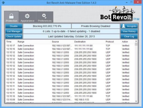 बॉट विद्रोह विरोधी मैलवेयर मुफ्त संस्करण 1.4.3