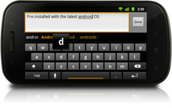 Perníková klávesnice Android 2.3