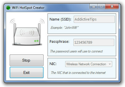 تم إنشاء WiFi HotSpot