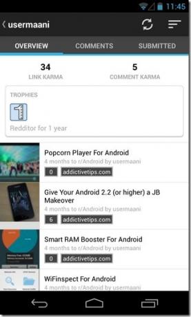 Profil Reddit-Now-Android
