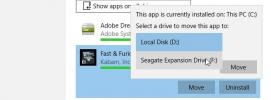 Flytt en installert app til en annen stasjon i Windows 10