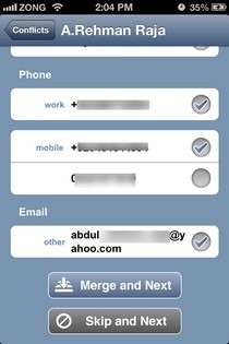 OneContact iOS Spajanje