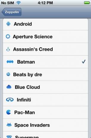 Zeppelin iOS Icons
