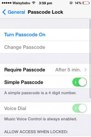 iPhone iPad iPod touch-Passcode-Lock-ρυθμίσεις