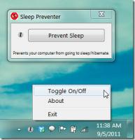 Miega novēršanas ierīce atspējo miega režīmu, hibernāciju, aptumšotu displeju, ekrānsaudzētāju