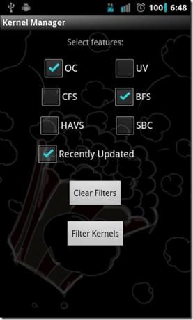 Kernel del filtro (solo versione Pro)