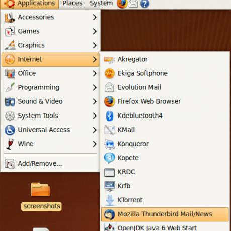 Thunderbird-ubuntu-ploča pristupom