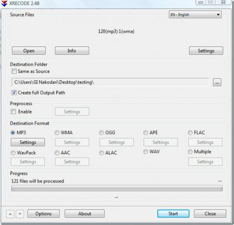 xrecode convertitore audio completo