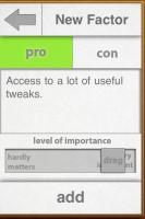 InDecision: Αναλύστε τα πλεονεκτήματα και τα μειονεκτήματα μιας απόφασης πριν από τη λήψη [iOS]