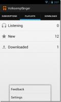 Volksempfanger: Holo-tēmu Android Podcast lietotne ar automātiskām lejupielādēm
