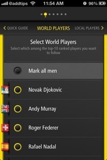 Tenisa tiešraide iOS WTA