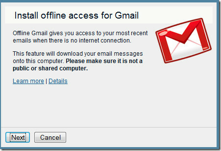 installa offline per gmail
