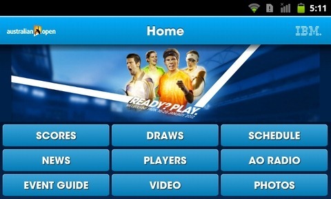 Australian Open-2012-Android-Home