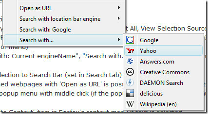 विभिन्न खोज इंजनों का उपयोग करके पाठ की खोज करें