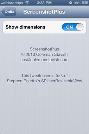 ScreenshotPlus Impostazioni iOS
