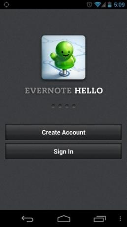 Evernote-Hello-Android-Conectare