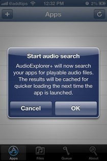 „AudioExplorer iOS“ paleidimas