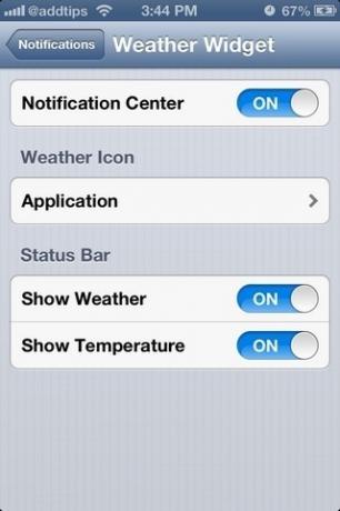 WeatherIcon 6 Ρυθμίσεις iOS