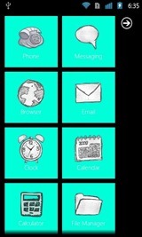 WP7 Launcher Android Theme Cyan
