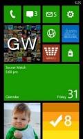 „W Phone 8“ simuliatorius: „Windows Phone 8“ pradžios ekranas naudojant „WP7“