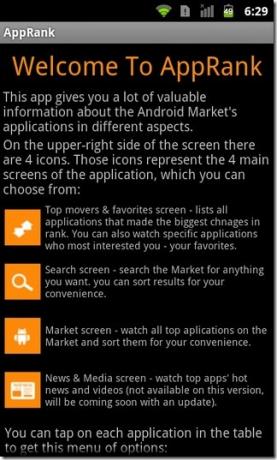 Výukový program AppRank-Android