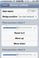 Cambiar la posición de las insignias de notificación en los iconos de aplicaciones de iPhone con Boover
